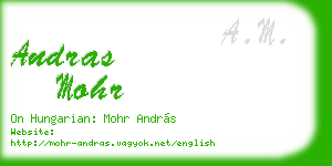 andras mohr business card