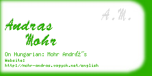 andras mohr business card